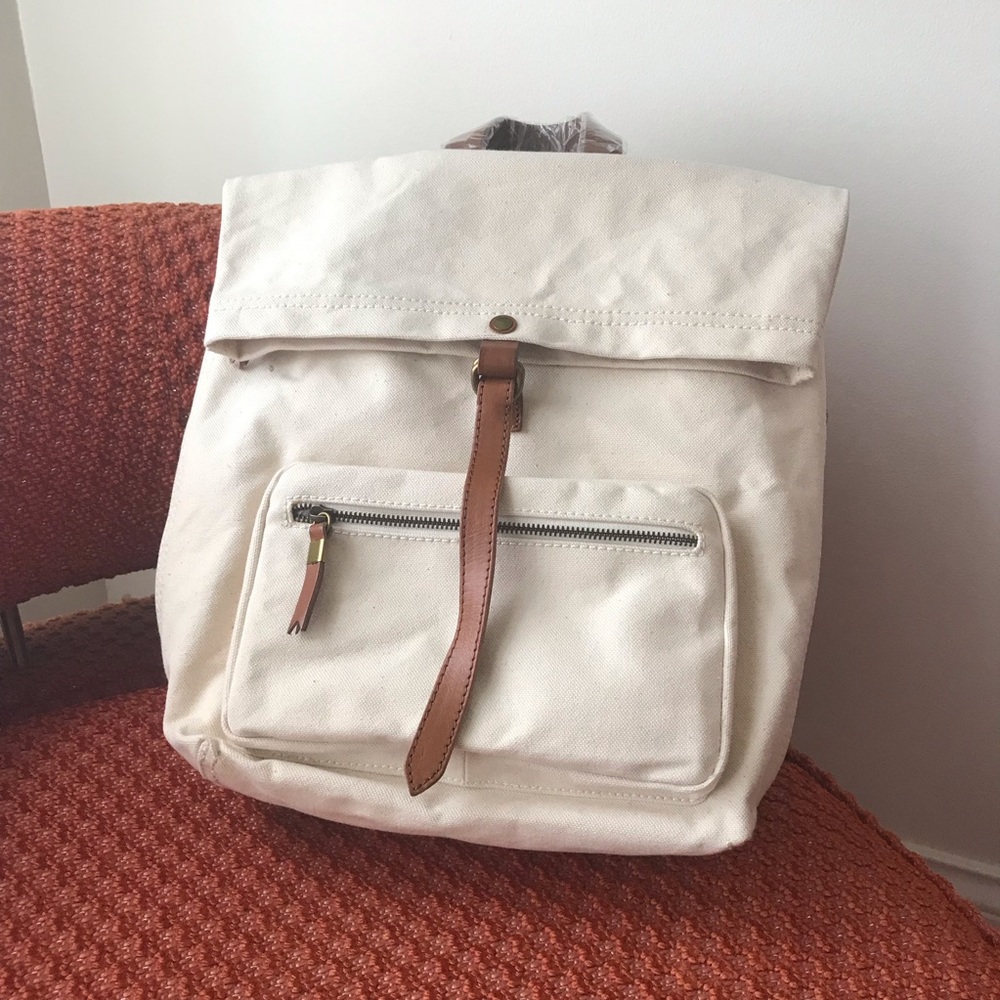 New Madewell Canvas Foldover Backpack